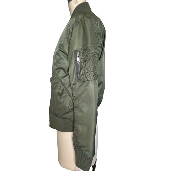 ECKO RED WOMEN'S OLIVE BOMBER JACKET, XS - Picture 3 of 9